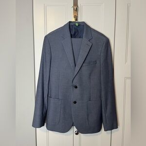 RW&Co. Classic Men's Blue-Grey, Modern Two-Button Suit